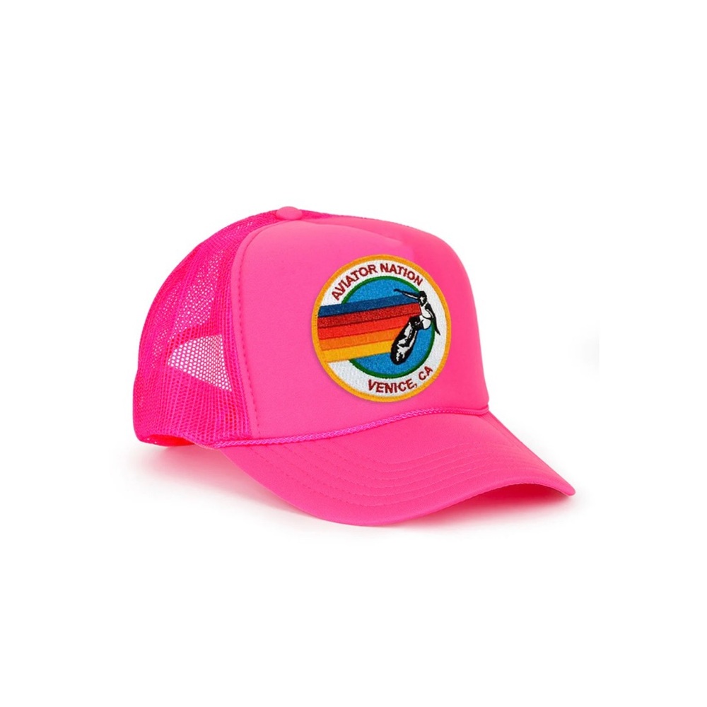 Aviator Nation Neon Pink Trucker Hat